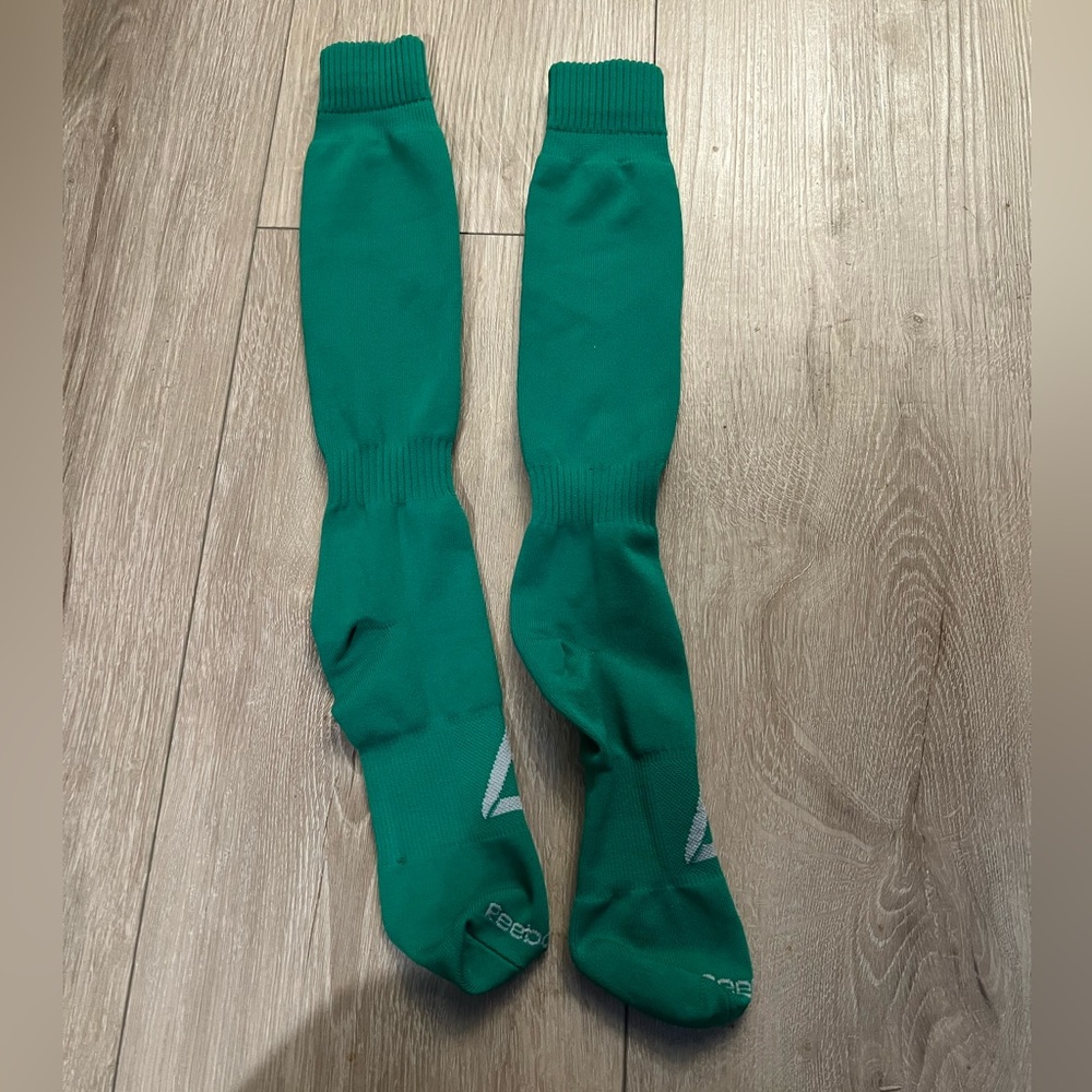 Green Reebok Athletic Socks